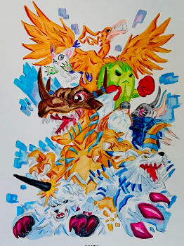 Rule 34 | angemon, birdramon, boxing gloves, digimon, digimon (creature), garurumon, glantern825, greymon, horns, ikkakumon, kabuterimon, missile, sharp teeth, tailmon, teeth, togemon