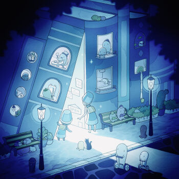 Rule 34 | 1girl, absurdres, alley, backpack, bag, bench, beret, black cat, book, cactus, carrot costume, cat, cobblestone, cup, dress, drinking glass, easel, eggplant costume, facial hair, fire hydrant, fish, food, food art, hat, highres, holding, holding book, holding cup, holding paintbrush, lamppost, mustache, night, nightcap, open sign, original, paintbrush, pillow, segway, snorkel, snorkel mask, tako-san wiener, town, tti design, wine glass