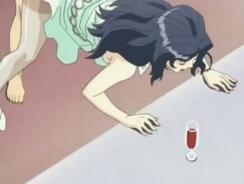 00s 2004 animated animated_gif ass bent_over black_hair blue_hair bouncing_breasts breasts closed_eyes clothed_female_nude_male clothed_sex clothes_lift dress dress_lift garter_straps hana_no_joshi_ana:_newscaster_etsuko high_heels lipstick long_hair lowres makeup male_pubic_hair matsuura_(hana_no_joshi_ana) nude pubic_hair sex table tagme thighhighs uncensored yamanobe_etsuko