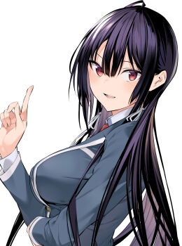 1girl breasts colorized from_side haite_kudasai_takamine-san highres hiiragi_yuuichi large_breasts long_hair original school_uniform shirt skirt solo takamine_takane