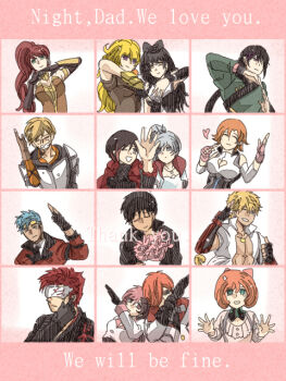 6+boys 6+girls abs adam_taurus bad_id bad_tumblr_id black_hair blake_belladonna blonde_hair bow english_text feniou flower hair_bow jaune_arc lie_ren long_hair made_in_2015 mask monty_oum_(creator) multiple_boys multiple_girls muscular neopolitan_(rwby) neptune_vasilias nora_valkyrie penny_polendina ponytail presumed_creation_date pyrrha_nikos red_hair roman_torchwick ruby_rose rwby sun_wukong_(rwby) weiss_schnee yang_xiao_long yellow_eyes
