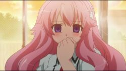 1boy 3girls animated anime_screenshot audible_speech baka_to_test_to_shoukanjuu bouncing_breasts breasts brown_hair english_audio highres himeji_mizuki kinoshita_hideyoshi large_breasts multiple_girls pink_hair shimada_minami sound tagme video yoshii_akira