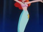 1990s_(style) 1girl alternate_costume animated bikini earrings green_eyes hair_extensions jewelry mermaid_costume mermaid_misty_(pokemon) midriff misty_(pokemon) navel necklace nintendo pokemon pokemon_(anime) pokemon_(classic_anime) red_hair retro_artstyle shell shell_bikini swimsuit tagme video
