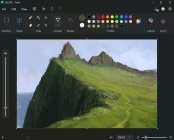 art_program_in_frame christian_young clear_sky cliff cloud cloudy_sky commentary day highres horizon landscape microsoft_paint_(medium) microsoft_paint_(software) mountainous_horizon no_humans ocean original outdoors painterly path road scenery screencap sky