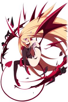 1girl blonde_hair disgaea disgaea_rpg flonne flonne_(fallen_angel) harada_takehito looking_at_viewer official_art pointy_ears tagme tail