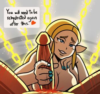 1boy 1girl 20s animated animated_gif arm_support assertive_female biting_own_lip blonde_hair blue_eyes blue_nails breasts broken broken_chain chain cum delayed_reaction dialogue_box ejaculation english_text erection ganondorf hand_on_own_face handjob hardened-onix head_rest heart hetero large_breasts large_penis long_hair lying magic male_pubic_hair nail_polish netorare nintendo nude on_back on_stomach penis princess_zelda pubic_hair red_pubic_hair restarting_time rubbing shaking sidelocks smile smirk solo_focus speech_bubble spread_legs stasis_(rune) talking text_focus the_legend_of_zelda the_legend_of_zelda:_breath_of_the_wild thegreyzen third-party_edit time_manipulation time_stop uncensored veins veiny_penis
