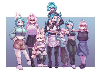 1futa akeno_(itsnafulol) apron baby bikini blue_hair breast_sucking breastfeeding breasts family furry furry_female furry_with_non-furry futa'd futa_with_female futanari gloves hair_ribbon height_difference huge_breasts if_they_mated interspecies kyojiri_loli loli maid maid_apron maid_bikini maid_headdress mother_and_daughter multicolored_hair multiple_girls nes_panda parent_and_child pink_eyes pink_fur pink_hair rabbit rabbit_ears rabbit_girl rabbit_tail red_eyes ribbon size_difference smile swimsuit textless_version thick_thighs thighhighs thighs twintails unconventional_maid zenless_zone_zero zhao_(zenless_zone_zero)