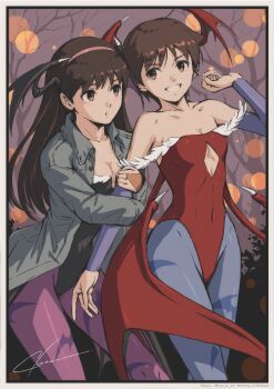 capcom chitose_kei cosplay darkstalkers kasugano_sakura lilith_(darkstalkers) morrigan_aensland street_fighter tagme tyanoki