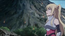 100_man_no_inochi_no_ue_ni_ore_wa_tatte_iru 1girl animated anime_screenshot audible_speech blonde_hair earthquake english_audio eruption highres sound tagme video volcano