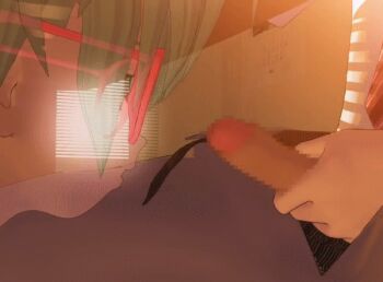 1boy 1girl 3d animated animated_gif aqua_hair censored chair computer fellatio glasses hetero indoors invisible invisible_girl ivory_tower computer_keyboard masturbation monitor computer_mouse oral penis pornography sitting tongue tongue_out under_table yellow_eyes