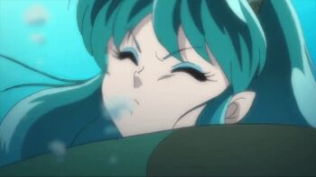 animated animated_gif asphyxiation bubble drowned drowning fainting green_hair lum puffy_cheeks ryona struggling underwater urusei_yatsura