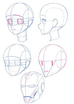 closed_mouth commentary_request date_naoto guide how_to iron_man iron_man_(series) marvel multiple_views original portrait profile simple_background smile white_background
