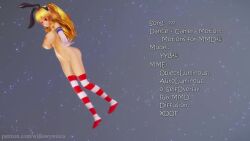 1girl 3d animated artist_name ass audible_music blonde_hair breasts cleft_of_venus completely_nude credits dancing female_focus gloves mikumikudance_(medium) miniskirt navel nipples nude patreon_username pussy red_eyes skirt sound source_request tagme thighhighs video willowywicca