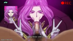 1boy 1girl 20s :&gt;= animated artist_request battery_indicator before_and_after between_legs black_pubic_hair britannian_uniform camera clothed_female_nude_male code_geass cornelia_li_britannia cum cum_in_mouth double_v ejaculation english_text erection fellatio geass gloves hand_gesture hetero highres hypnosis kisuu kneeling lipstick lipstick_mark lipstick_mark_on_penis lipstick_ring long_hair looking_at_viewer looping_animation lying makeup male_pubic_hair military military_uniform mind_control nude on_back oral peace_symbol penis pink_hair pov pubic_hair purple_eyes purple_hair purple_lips recording ringed_eyes saliva slurping solo_focus sound spread_legs staring submission swallowing uncensored v video viewfinder white_gloves