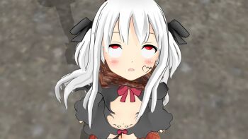 1girl 3d asphyxiation bad_end city defeat demon devil diamond_chan dungeon dying hanged legs loli mikumikudance monster neck_grab open_mouth pain ryona size_difference strangling tentacles torture unconscious white_hair