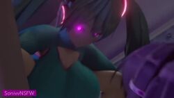 1futa 1girl 3d animated ass audible_internal_cumshot back_cutout bouncing_breasts breasts choker clothing_cutout collarbone crossed_arms crossover cum cum_in_pussy doki_doki_literature_club futa_with_female futanari glowing glowing_eyes green_hair green_sweater hatsune_miku huge_ass indoors interior jiggle large_breasts large_penis legs_up long_hair long_sleeves lying mating_press multiple_views on_back penis purple_eyes purple_hair shoes sneakers sonivvnsfw sound sweater tagme testicles testicles_clench twintails uncensored video vocaloid yuri_(doki_doki_literature_club)