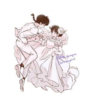 1boy 1girl black_hair black_socks blush braid breasts bridal_veil bride brown_eyes clothes_lift commentary couple dress dress_lift floating flower groom hair_flower hair_ornament hand_in_pocket hetero highres holding_hands husband_and_wife jacket light_smile long_dress looking_at_another medium_breasts pants parted_bangs ranma_1/2 saotome_ranma shoes short_hair short_hair_with_long_locks single_braid socks symbol-only_commentary tendou_akane tori_(runrunpiia) twitter_username veil wedding_dress white_background white_flower white_jacket white_pants white_shoes