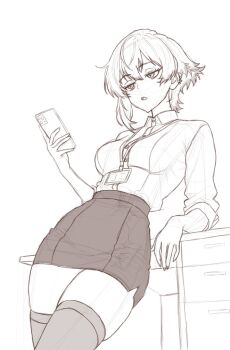 1girl ass ass_focus breasts huge_ass large_breasts shirt solo thick_thighs thighs tsuicaa wide_hips