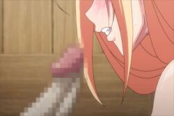 1boy 1girl animated anime_screenshot blonde_hair braid breasts censored crown_braid cum cum_in_mouth elf elf_ni_inmon_wo_tsukeru_hon fellatio hetero interspecies large_breasts licking licking_penis long_hair mosaic_censoring ninoko nipples nude oral paizuri penis pointy_ears pussy_juice sound sweat sylpha_(ninoko) tagme very_sweaty video yellow_eyes