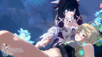 1boy 1girl 3d aether_(genshin_impact) animated artist_logo artist_name barefoot blonde_hair blush bottomless columbina_(genshin_impact) cum cum_on_body cum_on_upper_body ejaculation erection facial flower genshin_impact handjob hetero logo long_hair lying moaning multiple_views on_back open_mouth opennsfwsp orangedonut33 orgasm_denial outdoors penis purple_eyes purple_hair qpafterhoursch ruined_orgasm sitting sound tagme testicles tree video yellow_eyes