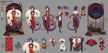 Rule 34 | 1girl, black bra, black gloves, black panties, black thighhighs, bra, breasts, cleavage, cleavage cutout, closed mouth, clothing cutout, commentary, dragon girl, dragon horns, dragon tail, english commentary, epebe, gloves, hair bun, highres, horns, indie virtual youtuber, japanese clothes, kimono, large breasts, looking at viewer, official alternate costume, official alternate hairstyle, official art, oni, onigiri (new year) (vtuber), onigiri (vtuber), panties, purple eyes, purple hair, red kimono, smile, solo, tail, thighhighs, underwear, virtual youtuber, yellow eyes