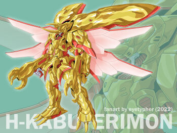 1boy bug digimon digimon_(creature) heraklekabuterimon horns male_focus mecha mechanization rhinoceros_beetle robot sharp_teeth solo teeth