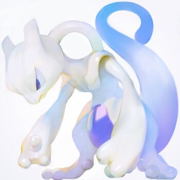 Rule 34 | 1other, angry, closed mouth, commentary request, full body, gen 1 pokemon, highres, legendary pokemon, mewtwo, nintendo, nostrils, pokemon, pokemon (creature), purple eyes, shiratsuyu mone, simple background, solo, white background