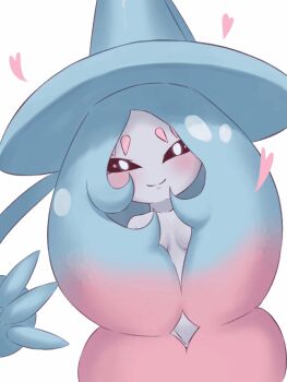 1girl animated animated_gif blue_hair eka_kinoko gen_8_pokemon hatterene nintendo nipples nude pink_hair pokemon pussy