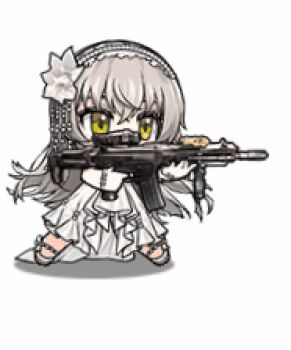 1girl animated animated_gif artist_request breasts chibi cleavage curtains dress flower girls&#039;_frontline gloves green_eyes h&amp;k_hk433 hk433_(girls&#039;_frontline) hk433_(nightfall_in_hemera&#039;s_window)_(girls&#039;_frontline) long_dress looking_at_viewer lowres official_alternate_costume second-party_source solo transparent_background veil wedding_dress white_dress white_flower white_gloves white_hair