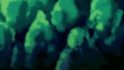 1girl animated ascot black_hair chest_sarashi gyouza_(mhea5724) hakurei_reimu holding holding_ofuda ofuda outdoors ribbon-trimmed_sleeves ribbon_trim sarashi shirt sleeveless sleeveless_shirt sound tagme touhou video yellow_ascot