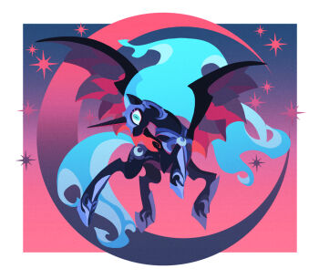 armor dark_persona helmet horns princess_luna moon my_little_pony my_little_pony:_friendship_is_magic nightmare_moon single_horn slit_pupils star_(symbol) tagme winged_unicorn wings yoshinari_you