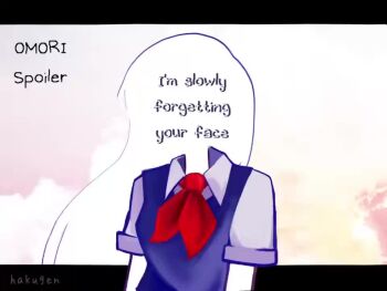 1girl 2boys animated antenna_hair audible_music black_hair black_sweater_vest bread bread_slice brother_and_sister collared_shirt covering_own_eyes dual_persona english_text flower food hakugen0720 holding holding_knife holding_photo i'm_slowly_forgetting_your_face_(meme) knife letterboxed lily_of_the_valley long_hair mari_(headspace)_(omori) mari_(omori) meme multiple_boys neckerchief omori omori_(omori) parted_lips photo_(object) purple_hair purple_sweater_vest red_neckerchief shirt short_hair short_sleeves siblings something_(omori) sound spoilers sunny_(omori) sweater_vest tagme toast video white_shirt