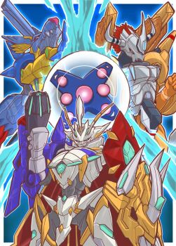 Rule 34 | armor, cannon, cape, digimon, digimon (creature), dragon, horns, metalgarurumon, metalgarurumon x-antibody, omegamon, omegamon x-antibody, sword, wargreymon, wargreymon x-antibody, weapon, wolf, x-antibody