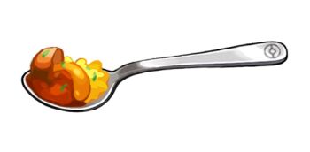 artist_request curry curry_rice food food_focus game_cg garnish mushroom nintendo no_humans official_art pokemon pokemon_swsh rice spoon third-party_source transparent_background