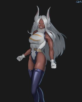 1girl absurdres boku_no_hero_academia breasts dark-skinned_female dark_skin highres large_breasts long_hair mirko