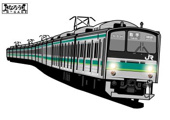 absurdres east_japan_railway_company headlight_beam highres inaho0734 japan_railways jr_205_series multiple_unit_train no_humans original pantograph simple_background train vehicle_focus white_background wipers