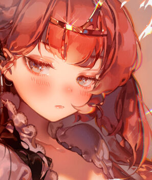 1girl adventure_time animification breasts colored_skin commentary cropped crown dress hime_cut kawacy long_hair pink_hair pink_skin princess_bonnibel_bubblegum simple_background small_breasts straight_hair thighhighs tiara very_long_hair zettai_ryouiki