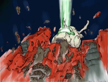 damaged densetsu_kyojin_ideon ideon keins mecha robot tagme