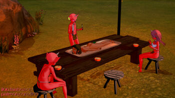 2boys 2girls ass bare_legs barefoot blank_eyes bokoblin bowl cannibalism corpse death dinner fanbox_username feet food fork goblin il00 imminent_vore knife loincloth monster multiple_boys multiple_girls murder nintendo nude outdoors patreon_username pig_nose pointy_ears princess princess_zelda short_hair snuff table the_legend_of_zelda the_legend_of_zelda:_tears_of_the_kingdom vegetable