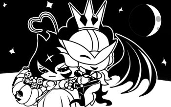 Rule 34 | bancholilimon, banchou, belt, covered eyes, crown, delinquent, digimon, digimon (creature), fairy, flower, halloween, halloween bucket, halloween costume, long hair, mask, monster girl, petals, plant girl, rafflesimon