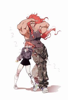 1280x720 1girl abs amputee braid elden_ring higashikata_josuke&#039;s_pose highres hood jojo_no_kimyou_na_bouken jojo_pose long_hair malenia_blade_of_miquella mechanical_arms ponytail prosthesis prosthetic_arm red_hair scar single_mechanical_arm starscourge_radahn triple_amputee