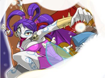 1girl albino ass bare_shoulders big_mama bikini breasts choker dreadlocks fairy female_focus food huge_ass ice_cream large_breasts multiple_views ornament pale_skin plump pupiless_eyes purple_eyes red_eyes shonuff44 swimsuit tattoo thick_thighs thighs turnaround wings