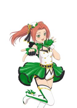 1girl artist_request blush breasts eleanor_hume game_cg green_eyes idol idol_clothes looking_at_viewer official_art open_mouth pink_hair smile solo tales_of_(series) tales_of_asteria tales_of_berseria third-party_source transparent_background