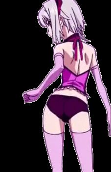 10s 1girl animal_ears animated animated_gif anime_screenshot ass ass_shake bow bustier collar dancing elbow_gloves fake_animal_ears female_focus from_behind gloves hair_bow hair_ornament high_school_dxd looping_animation lowres open_mouth panties pink_gloves pink_thighhighs ribbon short_hair silver_hair solo thighhighs toujou_koneko transparent_background underwear zettai_ryouiki