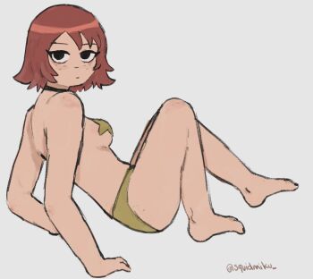 Rule 34 | absurdres, bikini, breasts, choker, freckles, highres, kim pine, medium breasts, red hair, scott pilgrim (series), squidmiku , starfish bikini, swimsuit, thighs