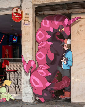4boys after_anal aftersex against_wall alley animal_penis aroused baseball_cap bestiality blush bulge cum cum_in_ass erection erection_under_clothes gaping gen_1_pokemon gen_5_pokemon gigantic_penis going_to_colombia_for_the_food_and_culture_(meme) hat highres hilbert_(pokemon) horse_penis knotted_penis meme multiple_boys muuzy nintendo penis penis_awe photo_background pikachu pokemon pokemon_black_and_white pokephilia scolipede sprigatito yaoi zoophilia