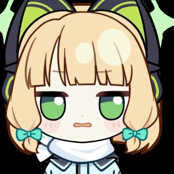 ... 1girl animal_ear_headphones animal_ears animated animated_gif aqua_jacket blonde_hair blue_archive blunt_bangs blunt_ends blush_stickers bow cat_ear_headphones cat_ears chunye_haruya commission dot_nose fake_animal_ears green_bow green_eyes green_halo hair_bow halo head_tilt headphones jacket jitome low-tied_sidelocks lowres midori_(blue_archive) midori_(winter)_(blue_archive) missing_commentary multicolored_jacket official_alternate_costume parted_lips scarf second-party_source short_hair sidelocks simple_background solo text_print transparent_background turn_pale upper_body white_jacket white_scarf winter_clothes zooming_out
