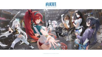 6+girls 6+others absurdres ass bag baseball_bat baseball_jersey bikini bikini_under_clothes black-framed_eyewear black_hair black_pants black_shirt blanc_(nikke) blanc_(no._77_batter)_(nikke) blonde_hair breasts brown_hair cellphone cinderella_(beautiful_me)_(nikke) cinderella_(nikke) copyright_name curvy dark-skinned_female dark_skin dorothy_(nikke) dorothy_(serendipity)_(nikke) dress exia_(gamer)_(nikke) exia_(nikke) fingerless_gloves glasses gloves goddess_of_victory:_nikke grave_(beautiful_you)_(nikke) grave_(nikke) hat highres holding holding_baseball_bat holding_phone holding_umbrella hood hoodie indoors jersey large_breasts long_hair long_sleeves looking_at_another looking_back maiden_(covert_nurse)_(nikke) maiden_(nikke) mask mouth_mask multiple_girls multiple_others noir_(baseball_cheerleader)_(nikke) noir_(nikke) nurse nurse_cap official_art pants phone pink_hair pitching ponytail purple_hoodie rapi_(nikke) rapi_(red_hood)_(nikke) rapi_(red_hood)_(red_flavor)_(nikke) reaching reaching_towards_viewer red_bikini red_eyes red_hair rucarachi shelf shiny_skin shirt shoes short_sleeves smartphone smile sneakers socks standing sunglasses swimsuit swinging_baseball_bat t-shirt thong thong_bikini umbrella unworn_eyewear weapon white_gloves white_shirt white_shoes white_socks wide_hips yellow_eyes