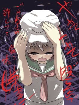 1girl black_hair closed_eyes crying crying_with_eyes_open female_focus flashback gaoo_(frpjx283) hands_on_own_head murasa_minamitsu open_mouth panicking sobbing solo tears touhou