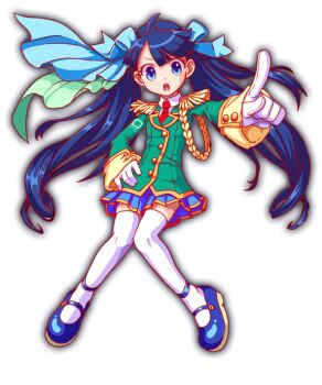 ahoge aiguillette anime_coloring aqua_bow aqua_eyes aqua_skirt artist_request blue_shoes blunt_bangs bow buttoned_cuffs buttons collar collared_jacket collared_shirt crash_fever curly_ends epaulettes flat_chest forneus_(crash_fever) full_body game_cg gloves gold_buttons green_collar green_jacket green_sleeves hair_bow hand_on_own_hip jacket knees_together_feet_apart long_hair long_sleeves looking_at_viewer mary_janes military_jacket military_uniform miniskirt necktie number_print numbered official_art open_mouth outline parted_hair pleated_skirt pointing pointing_at_viewer print_sleeves red_necktie red_outline shirt shoe_strap shoes skindentation skirt sleeve_cuffs solo square square_print straight_hair tachi-e teeth thighhighs third-party_source transparent_background undershirt upper_teeth_only v-shaped_eyebrows very_long_hair white_collar white_gloves white_shirt white_thighhighs wide_sleeves wing_collar yellow_trim